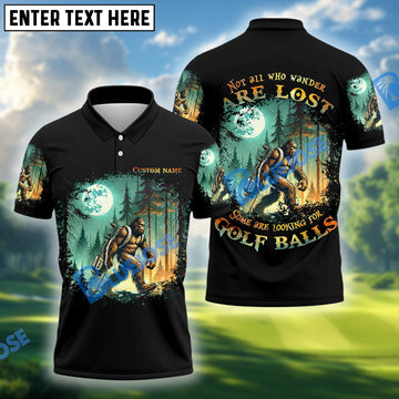 BlueJose Not All Who Wander Are Lost Funny Golf Polo Shirt, Custom Name & Team Name 3D Shirts