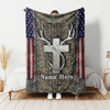 BlueJose Custom Name Hunting Fishing God Blanket