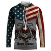 BlueJose Halloween American Flag Fish Reaper Custom Long Sleeve Shirts