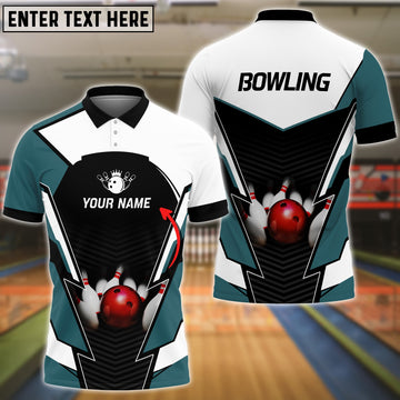 BlueJoses Blue Navy Bowling Premium Customized Name 3D Shirt