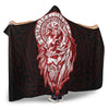 VikingStyle Hooded Blanket -Viking Odin Set Red Hooded Blanket A95
