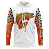 Bluejose Brown Trout Fishing Shirts White Trout Scales Fishing Jerseys | Long Sleeve, Long Sleeve Hooded