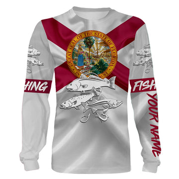 Bluejose Inshore Slam Snook, Redfish, Trout Fishing Florida State Flag Personalized