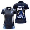 BlueJose Funny Blue Bowling Your Ball Will Be Right Back Premium Customized Name 3D Shirt For Women