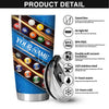 BlueJose Billiards Skull Personalized Stainless Steel Tumbler