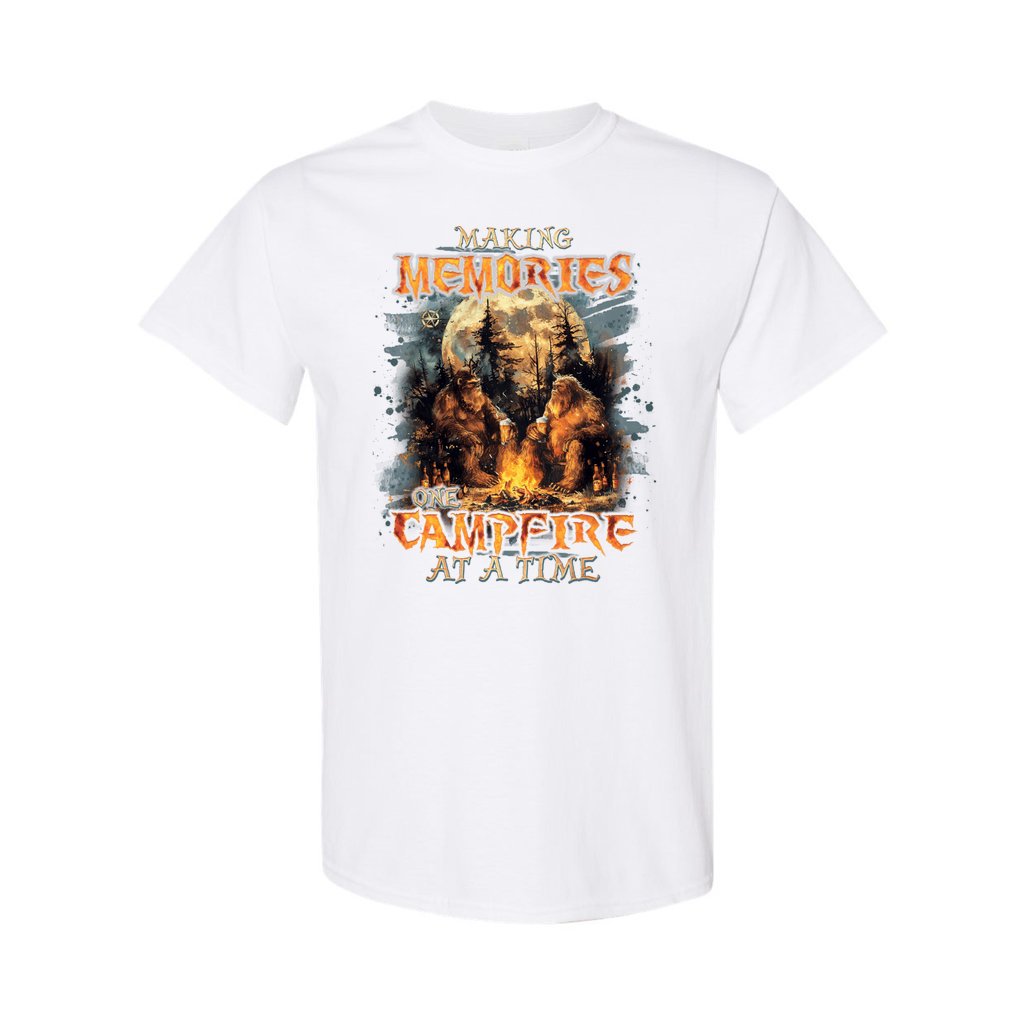MAKING MEMORIES ONE CAMPFIRE AT A TIME BIGFOOT COTTON SHIRT - TLNO2409249
