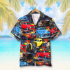 Custom Hot Rod Photo Hawaiian Shirt, Flame Pattern, Gift For Summer