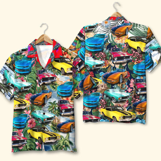 Custom Classic Car Ugly Hawaiian Shirt, Summer Gift, Gift For Car Lovers