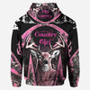 BlueJose Country Girl, Personalized Hunting All Over Shirt, Personalized 3D Hoodie For Hunting Lover