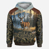 BlueJose Love Hunting, Personalized Hunting All Over Shirt, Personalized 3D Hoodie For Hunting Lover