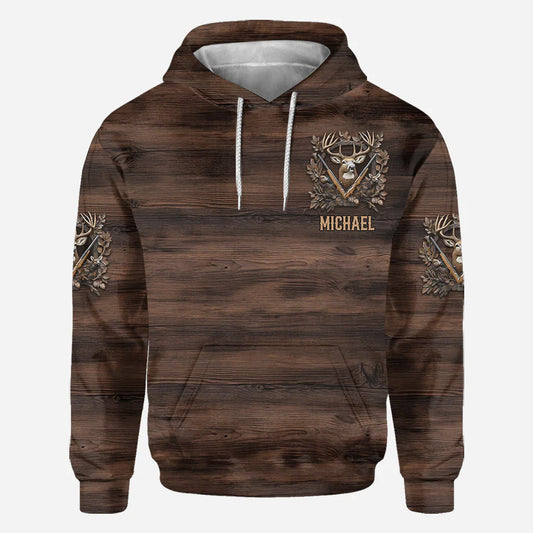 BlueJose No Bragin Til Ur Draggin, Personalized Hunting All Over Shirt, Personalized 3D Hoodie For Hunting Lover