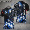 BlueJose Bowling And Pins Flame Samurai Customized Name 3D Shirt ( 6 Colors)