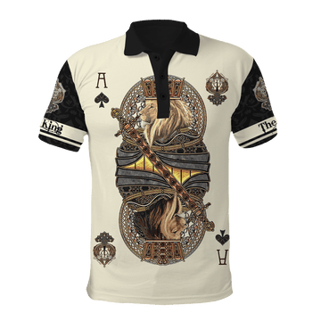 BlueJose King Ace Spade Lion Poke Polo Shirt