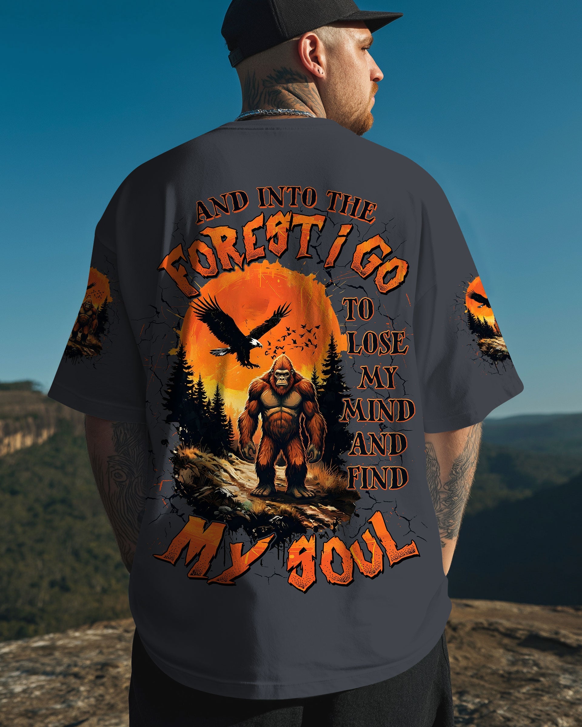 AND INTO THE FOREST I GO BIGFOOT ALL OVER PRINT - TLTW2011254