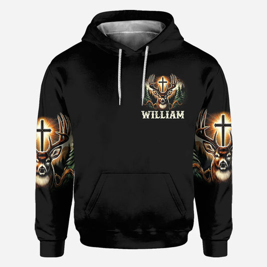 BlueJose Love Hunting, Personalized Hunting All Over Shirt, Personalized 3D Hoodie For Hunting Lover