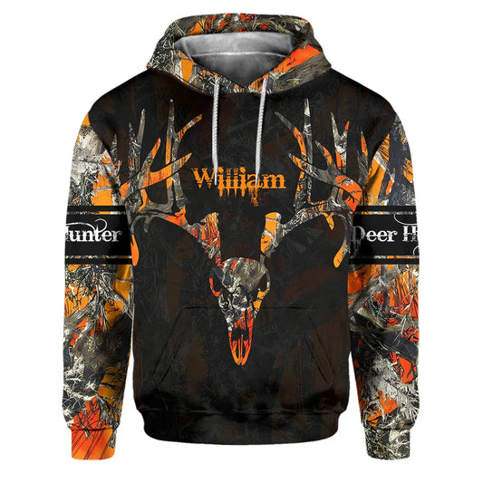 BlueJose Love Hunting, Personalized Hunting All Over Shirt, Personalized 3D Hoodie For Hunting Lover