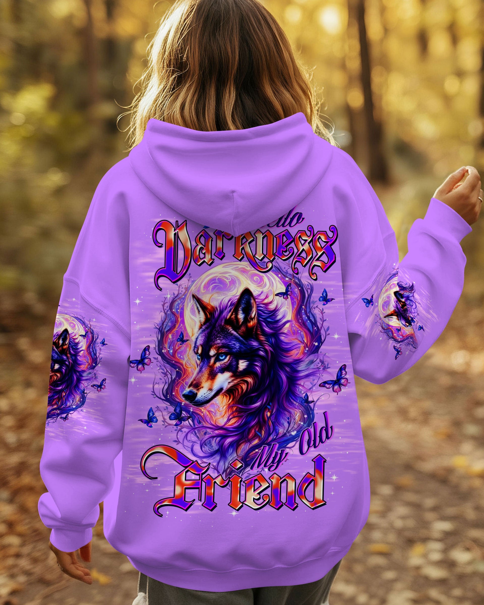 HELLO DARKNESS MY OLD FRIEND WOLF ALL OVER PRINT - TLTW0711255