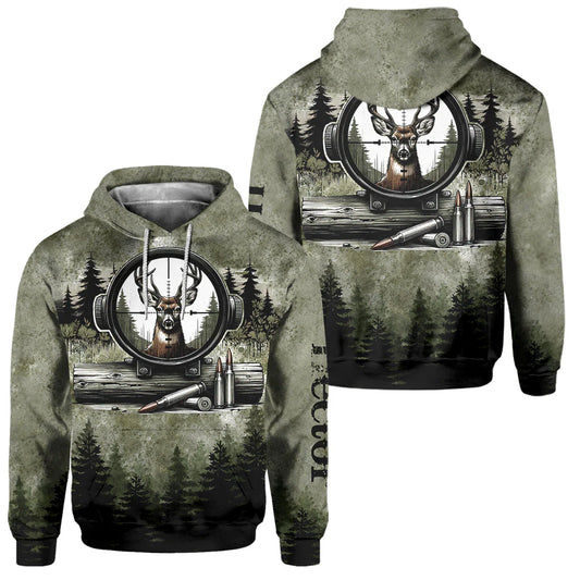 BlueJose Love Hunting, Personalized Hunting All Over Shirt, Personalized 3D Hoodie For Hunting Lover
