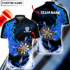 BlueJose Breath Of Fire Darts Personalized Name, Team Name Shirt (4 Colors)