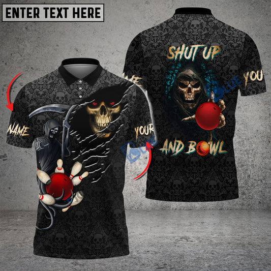 BlueJose Bowling Reaper Customized Name, Team Name 3D Shirt