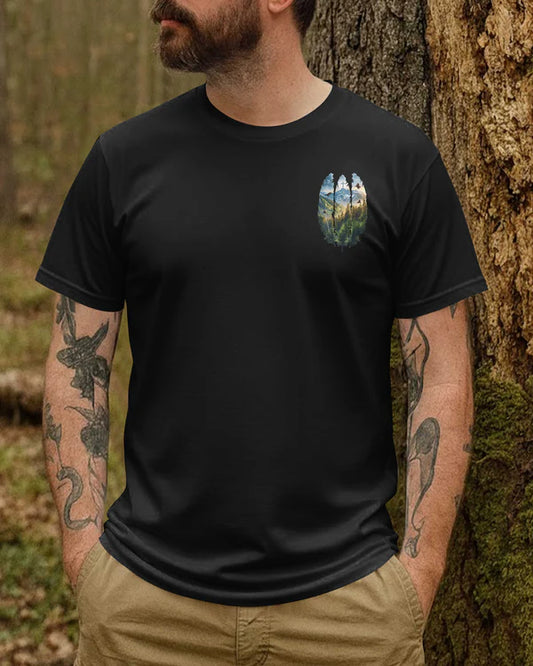 BlueJose On Every Mountain Path Personalized Hiking 3D Shirt - Black