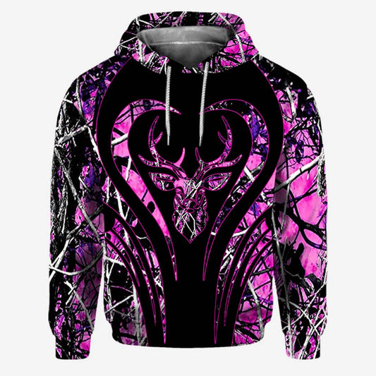 BlueJose Hunting Girl Personalized 3D Hoodie For Hunting Lover