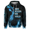 BlueJose Hunting Couple, Personalized Couple Hunting Hoodie, Personalized 3D Hoodie For Hunting Lover