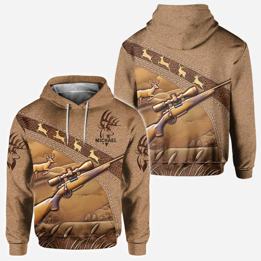 BlueJose Love Hunting, Personalized Hunting All Over Shirt, Personalized 3D Hoodie For Hunting Lover