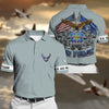 BlueJose Premium Multiple US Military Services Veteran Polo Shirt