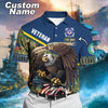 BlueJose Premium Personalised U.S Multiple Service Veteran Polo Shirt