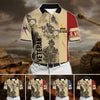 BlueJose Premium U.S Multiple Service Veteran Polo Shirt