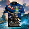 BlueJose Premium U.S Multiple Service Veteran Polo Shirt