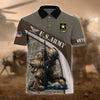 BlueJose Premium U.S Multiple Service Veteran Polo Shirt