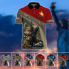 BlueJose Premium U.S Multiple Service Veteran Polo Shirt