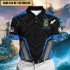 BlueJose Premium Personalised U.S Multiple Service Veteran Polo Shirt