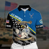 BlueJose Premium Personalised U.S Multiple Service Veteran Polo Shirt