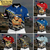 BlueJose Premium Personalised U.S Multiple Service Veteran Polo Shirt