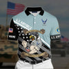 BlueJose Premium Personalised U.S Multiple Service Veteran Polo Shirt
