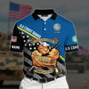 BlueJose Premium Personalised U.S Multiple Service Veteran Polo Shirt