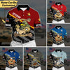 BlueJose Premium Personalised U.S Multiple Service Veteran Polo Shirt