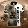 BlueJose Premium U.S Multiple Service Veteran Polo Shirt