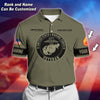 BlueJose Premium Personalised U.S Multiple Service Veteran Polo Shirt
