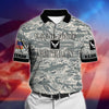BlueJose Premium U.S Multiple Service Veteran Polo Shirt
