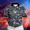 BlueJose Premium U.S Multiple Service Veteran Polo Shirt
