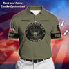 BlueJose Premium Personalised U.S Multiple Service Veteran Polo Shirt