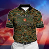 BlueJose Premium U.S Multiple Service Veteran Polo Shirt