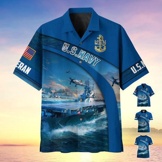 BlueJose Premium U.S Navy Veteran Polo Shirt