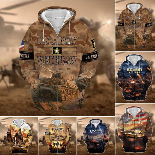 BlueJose Premium U.S. Army Veteran Collection Ziphoodie
