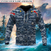 BlueJose Premium Multiple US Military Services Veteran Personalize Hoodie