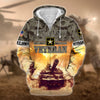 BlueJose Premium U.S. Army Veteran Zip Hoodie